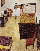 Egon Schiele Schiele-s Room in Neulengbach oil painting reproduction